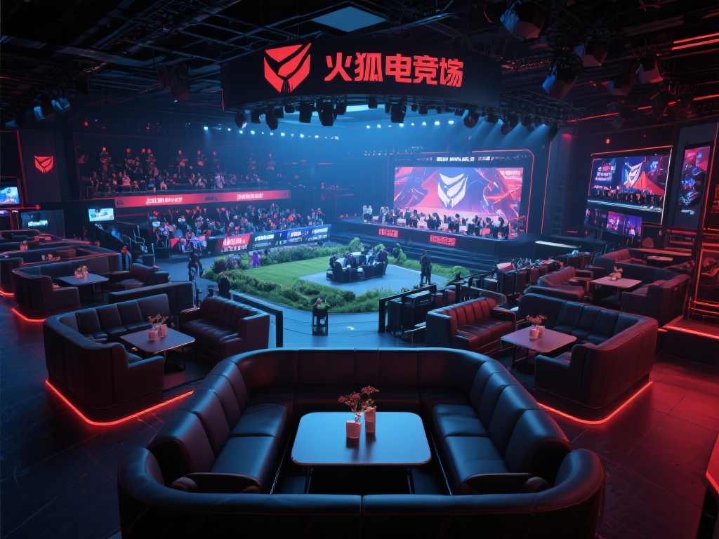 中心位置区域：全场互动最佳
火狐电竞场馆内中央区